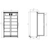 Positive Kühlvitrine - 2 Glastüren - 785 L - CombiSteel