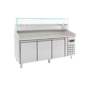 Gekoelde Pizzameubel met 3 Deuren - 580 L - CombiSteel