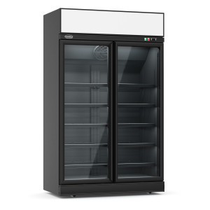 Schwarz Gefrierschrank mit 2 Glastüren - 960 L - CombiSteel