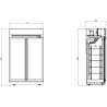 Schwarz Gefrierschrank mit 2 Glastüren - 960 L - CombiSteel