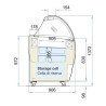 Vitrine met glas - Statisch - 520 L - CombiSteel