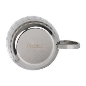 Gehamerde Roestvrijstalen Mok - 440 ml - Set van 6 - Olympia