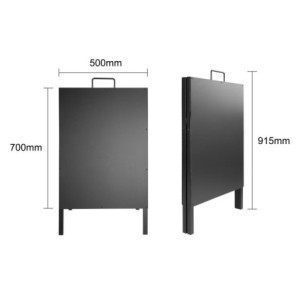 Gehwegtafel Metallrahmen - 500 x 850 mm