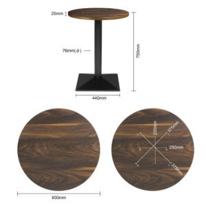 Ronde Tafel Donker Hout Effect - ⌀ 60 cm - Bolero