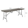 Opvouwbare Rechthoekige Tafel in Bruin Rotan - L 1829 x D 728 mm - Bolero