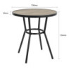 Zwarte Marston Ronde Tafel voor Buiten - ⌀ 70 mm - Bolero