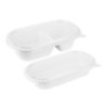 Ovale Schaal van Bagasse - 850 ml - Set van 100 - Fiesta