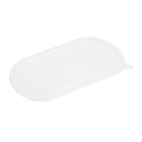 Couvercle PET pour Barquette Ovale en Bagasse - Lot de 100 - Fiesta