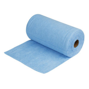 Blue Microfiber Cloth - 300 x 300 mm - 50 Sheets - FourniResto