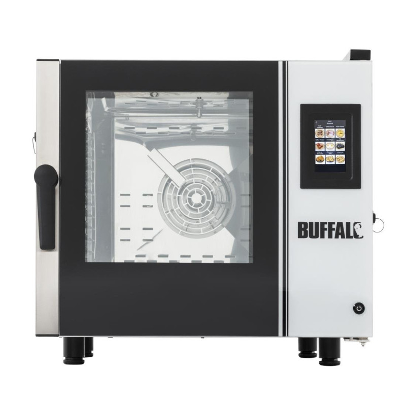 Vier Gemengde Compacte Oven met Touchscreen 6 x GN 1/1 met Ondersteuning en Installatiekit - Buffalo