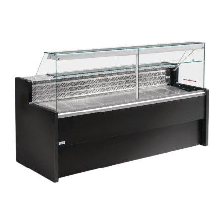 Tibet Black Refrigerated Service Counter - 1500 mm - Zoin