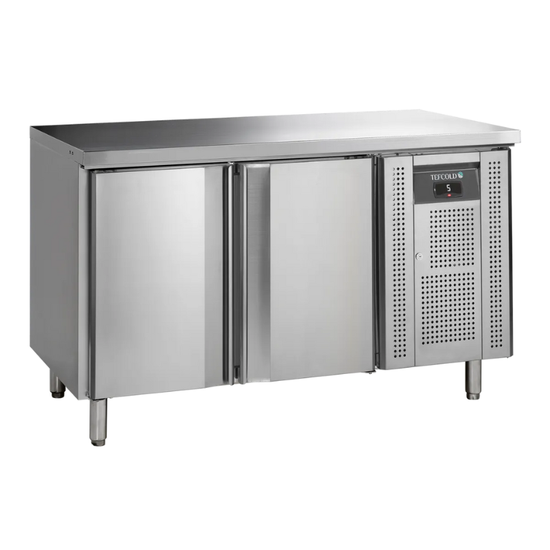 Table Réfrigérée en Inox - 2 Portes - GN 1/1- TEFCOLD