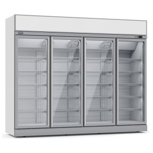 Vitrine Réfrigérée Négative - 4 Portes Vitrées - 2060 L - CombiSteel