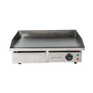 Professional Electric Griddle Dynasteel - Smooth 55 cm: Stainless steel plate, even and fast cooking