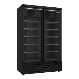 Negative Refrigerated Cabinet with 2 Glass Doors Black - 1000 L - CombiSteel