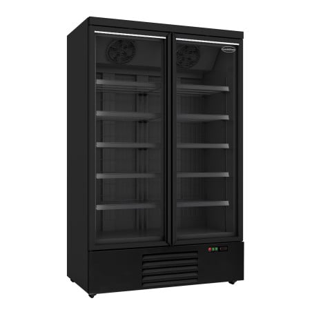 Armoire Réfrigérée Négative à 2 Portes Vitrées Noir - 1000 L - CombiSteel