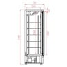 Schwarzer Negativ-Kühlschrank mit 2 Glastüren - 1000 L - CombiSteel