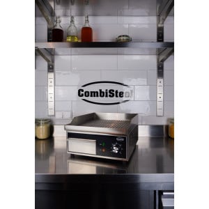 Elektrische Grill Geribbelde Plaat - 350 x 450 mm - CombiSteel