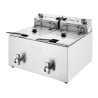 Doppelte elektrische Fritteuse mit Timer - 2 x 8 L - Buffalo