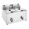 Doppelte elektrische Fritteuse mit Timer - 2 x 8 L - Buffalo