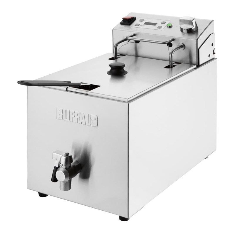 Eenvoudige Elektrische Friteuse Met Timer - 1 X 8L - Buffalo Eenvoudige Elektrische Friteuse Met Timer - 1 X 8L - Buffalo