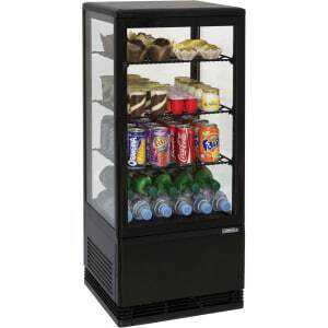 Professional Mini Refrigerated Display Case Bartscher - 78 L Black