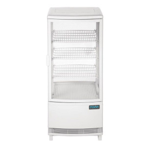 Witte Positieve Koelvitrine 2 Gebogen Deuren 86 L - Polar