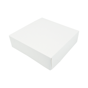White Cardboard Pastry Box - 29 x 29 cm - Pack of 50 - FourniResto