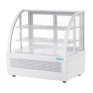 Witte Koelvitrine voor Toonbank - 2 Schappen - 100 L - Polar