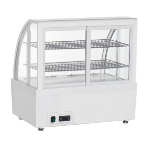 Weiße Kühlvitrine für Theken - 2 Regale - 100 L - Polar