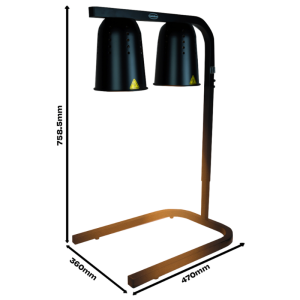 Black Two Heating Lamp - 500 W