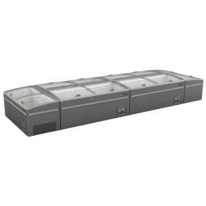 Congélateur Bahut Gris pour Supermarché - 630 L