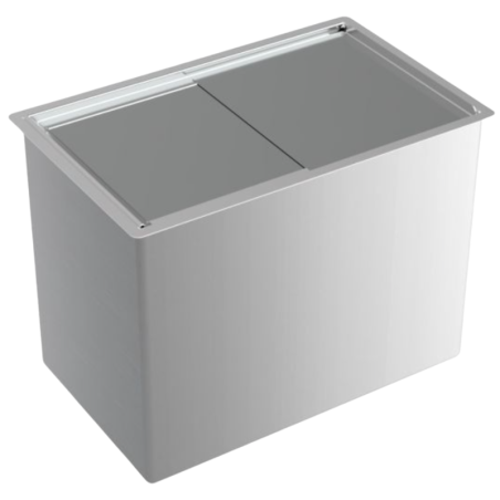 Ingebouwde IJscontainer in Roestvrij Staal - 485x305 MM