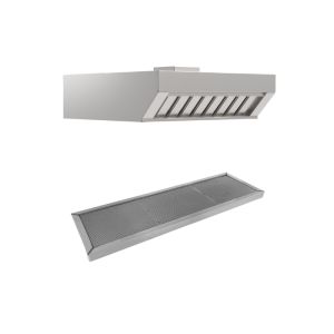 Frontale Kondensationshaube für Dampf und Gerüche mit Kohlefilter GN 1/1 - Mychef