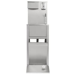 Foot-Operated Hand Wash with Bin, Soap and Paper Dispenser - Dynasteel