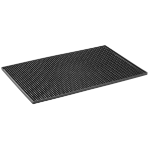 Tapis de Bar en Caoutchouc Noir - 300x150 mm