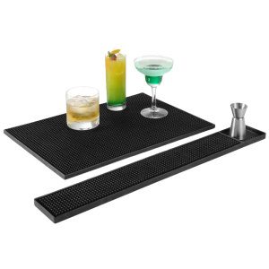 Zwarte Rubber Bar Mat - 300x150 mm