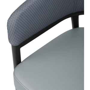 Meridian Sessel aus blauem PVC - Set von 2