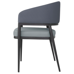 Meridian Sessel aus blauem PVC - Set von 2