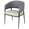 Meridian fauteuils in Grijs / Pistache - Set van 2