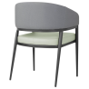 Meridian fauteuils in Grijs / Pistache - Set van 2