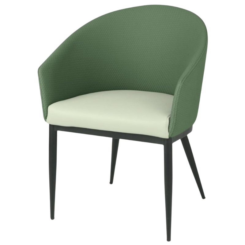 Meridian fauteuils in groen - Set van 2 Meridian fauteuils in groen - Set van 2