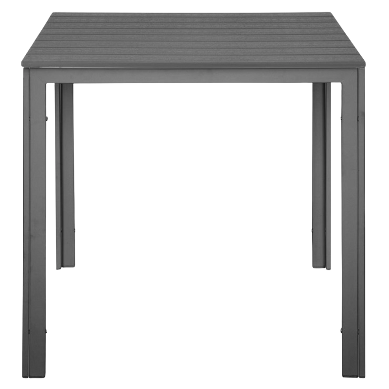Quadratischer Latten-Tisch Valletta in Grau - 780 mm