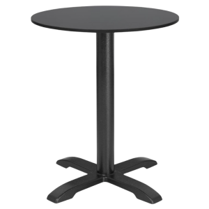 Plateau de Table Ronde Noir Mat - 600 mm