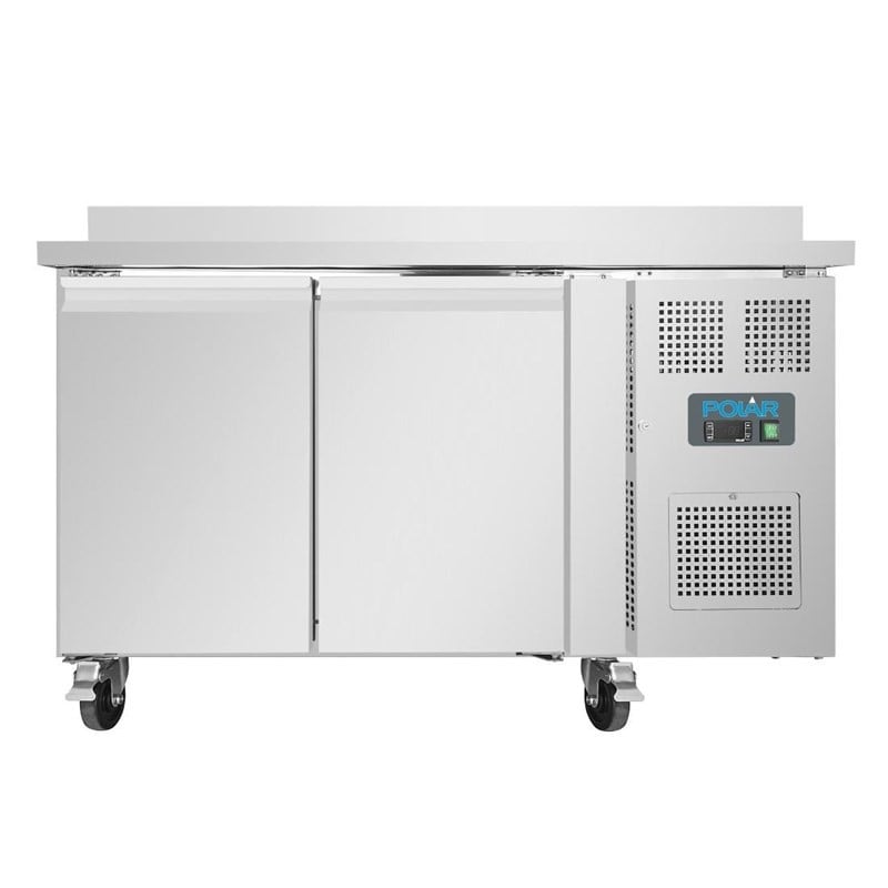 Positieve Koelwerkbank 2 Deuren Serie U met Opstaande Rand - 282L - Polar