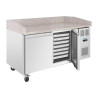 Pizza Counter 2 Deuren Serie U 428L - Polar