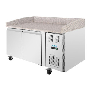 Pizza Counter 2 Deuren Serie U 428L - Polar