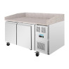 Pizza Counter 2 Deuren Serie U 428L - Polar