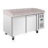 Pizza Counter 2 Deuren Serie U 428L - Polar
