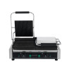 Dubbele contactgrill met geribbelde platen